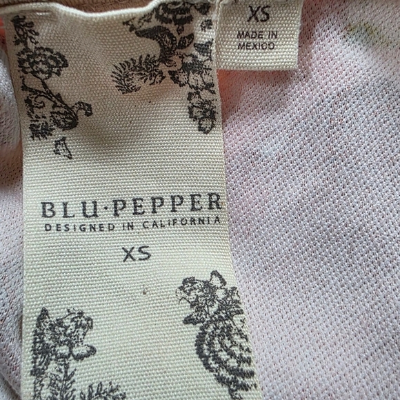 Blu Pepper Floral Mini Dress, Lace Racerback, Size XSmall - Picture 6 of 6